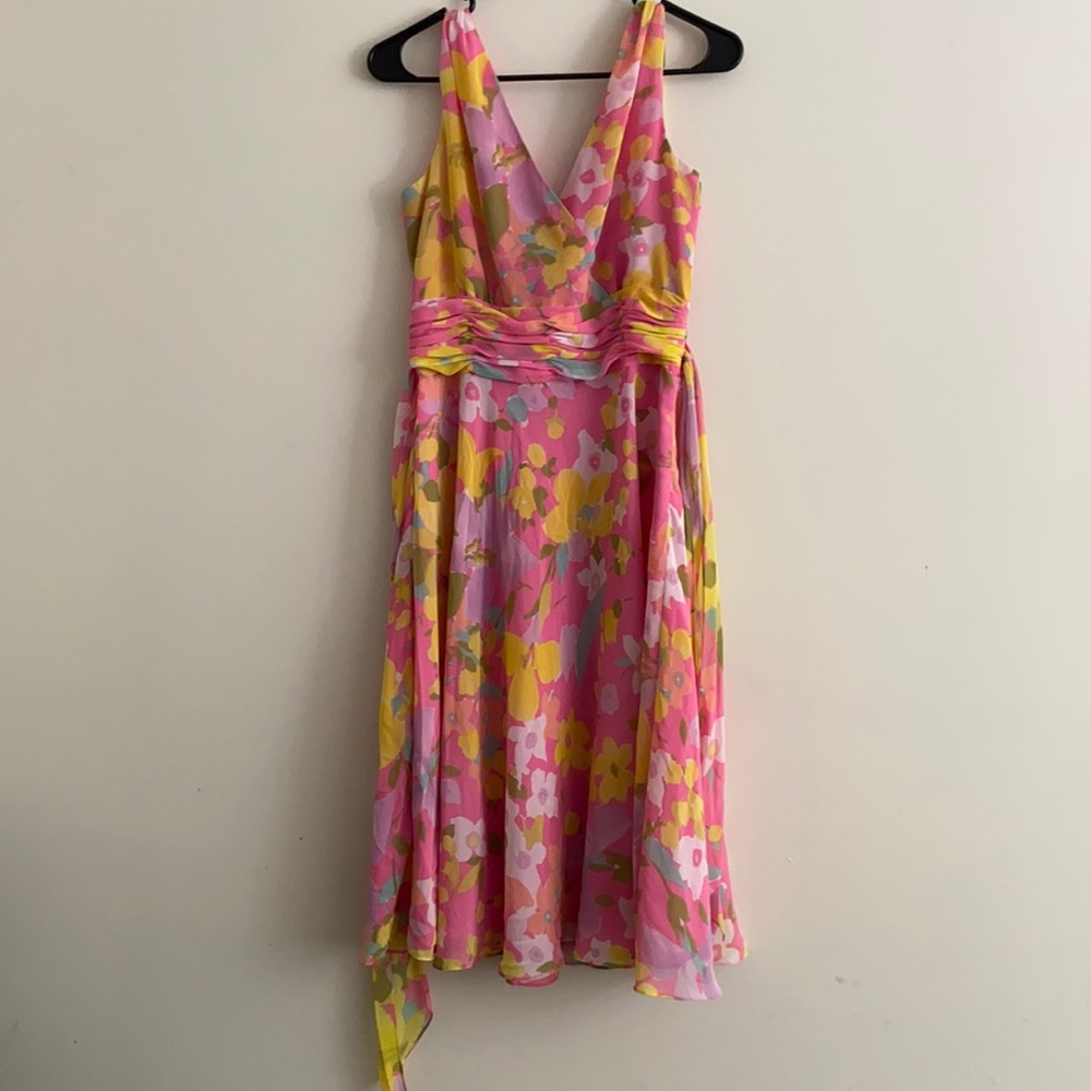 Pink floral dress
